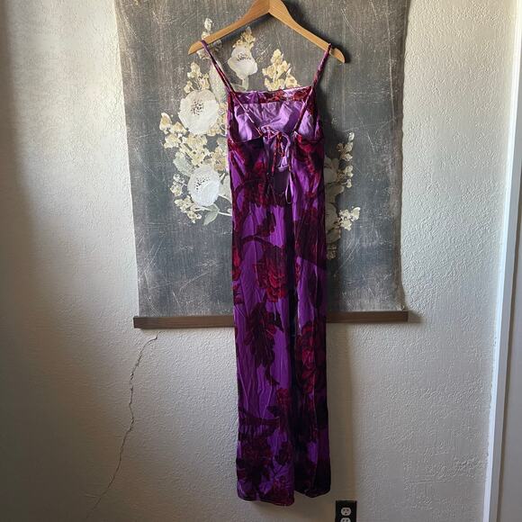 Rhode Jemima Dress in Camellia Vine Crocus Size 4 Velvet Midi - Picture 6 of 7